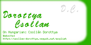 dorottya csollan business card